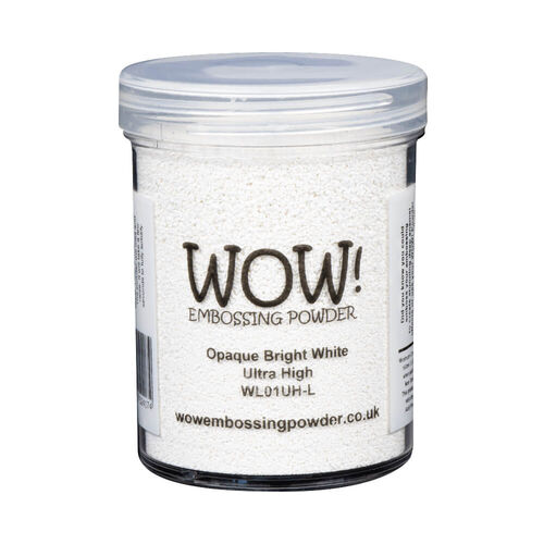 Wow! Embossing Powder 160ml - Opaque Bright White Ultra High (Large Jar)