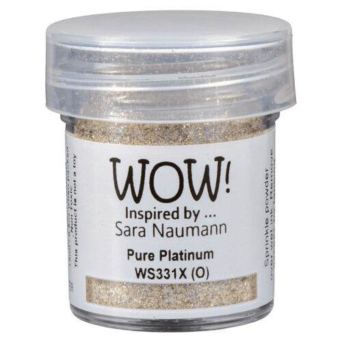 Wow! Embossing Glitter 15ml - Pure Platinum (by Sara Naumann)