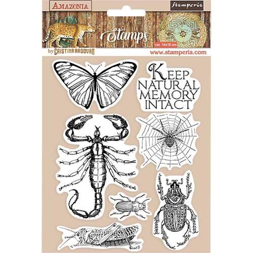 Stamperia Cling Rubber Stamp 5.5"X7" - Butterfly, Amazonia WTKCC193