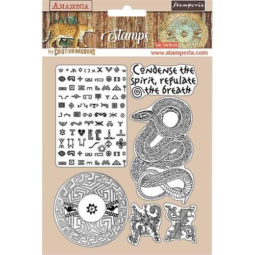 Stamperia Cling Rubber Stamp 5.5"X7" - Snake, Amazonia WTKCC194