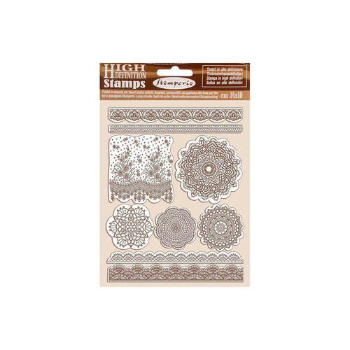 Stamperia Cling Rubber Stamp 5.5"X7" - Lace, Passion WTKCC196