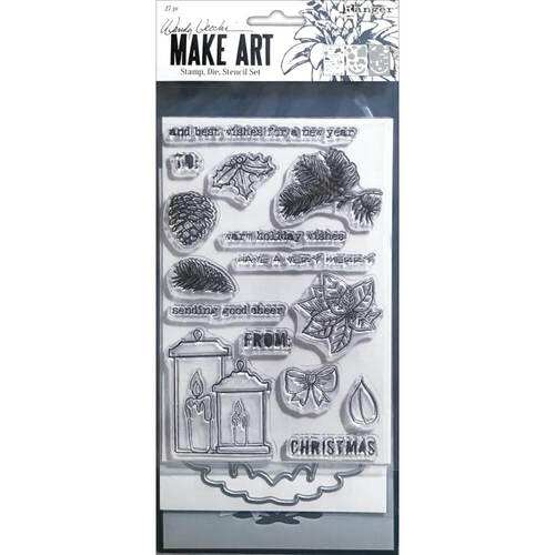 Wendy Vecchi Stamp, Die & Stencil Set - Warm Wishes WVZ75257