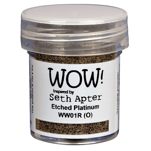 Wow! Embossing Powder Regular 15ml - Etched Platinum (Inspired by Seth Apter)
