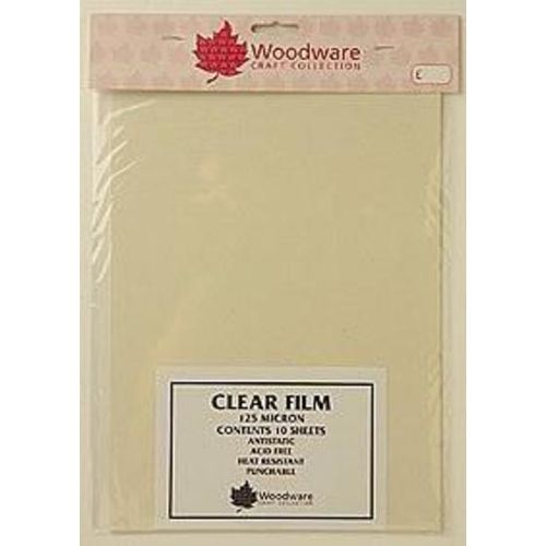 Woodware - CLEAR Acetate Film 125 micron A4 x 10 Sheets