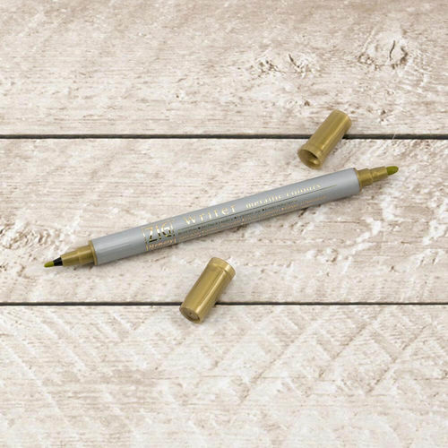 Zig Writer Pen - Metallic Gold Dual Tip (1mm/1.2mm)